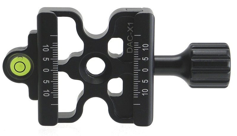 Desmond Skeleton Clamp Desmond DAC-X1 50mm QR Lightweight w Bubble Level 3/8" w 1/4" Adapter Arca Compatible for Tripod Head - Image 1